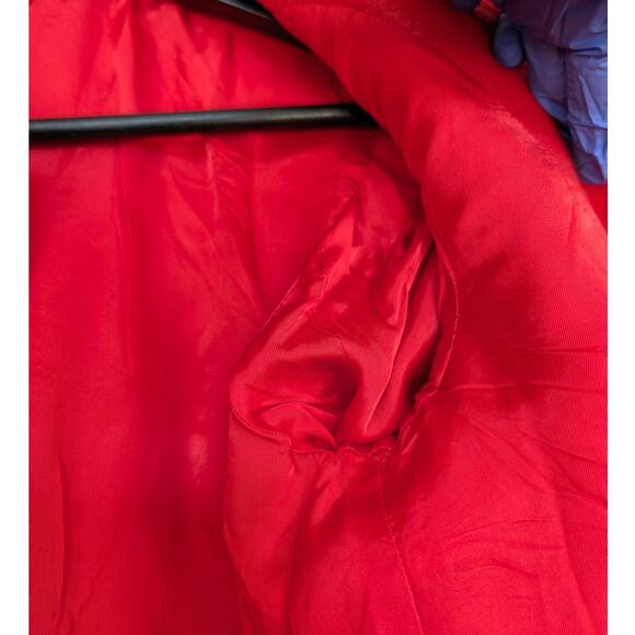 Alexander Mcqueen Red Wool Flounce Coat 38 - Picture 9 of 16